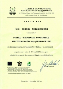 Zertifikat: Grundsätze der Immobilienbewertung in Polen und Deutschland